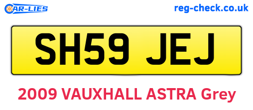 SH59JEJ are the vehicle registration plates.