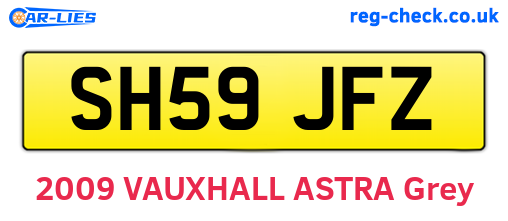 SH59JFZ are the vehicle registration plates.