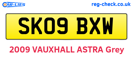 SK09BXW are the vehicle registration plates.