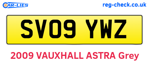 SV09YWZ are the vehicle registration plates.