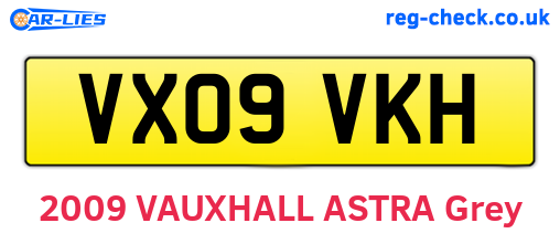 VX09VKH are the vehicle registration plates.