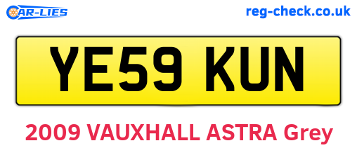 YE59KUN are the vehicle registration plates.