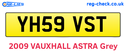 YH59VST are the vehicle registration plates.