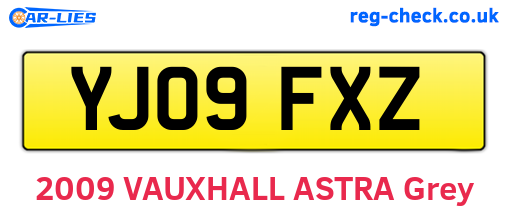YJ09FXZ are the vehicle registration plates.
