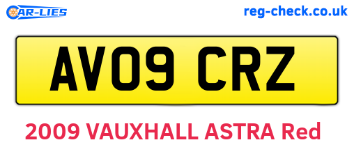 AV09CRZ are the vehicle registration plates.