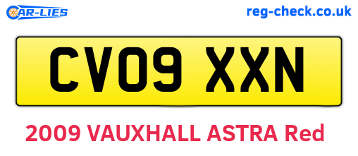 CV09XXN are the vehicle registration plates.