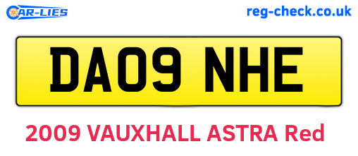 DA09NHE are the vehicle registration plates.