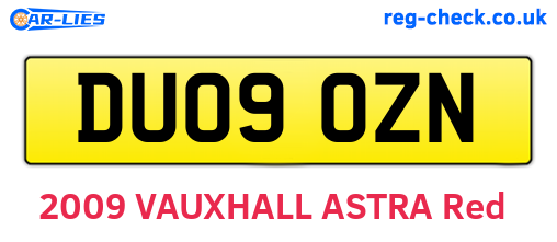 DU09OZN are the vehicle registration plates.