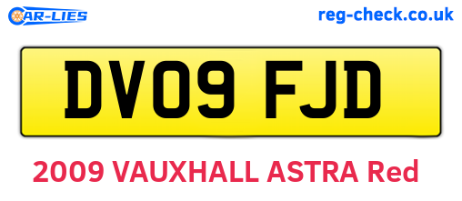DV09FJD are the vehicle registration plates.