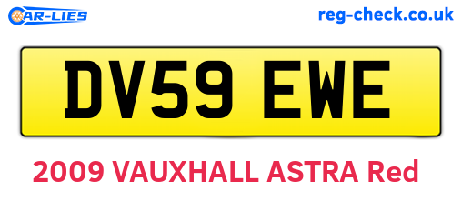 DV59EWE are the vehicle registration plates.