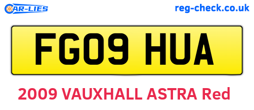 FG09HUA are the vehicle registration plates.