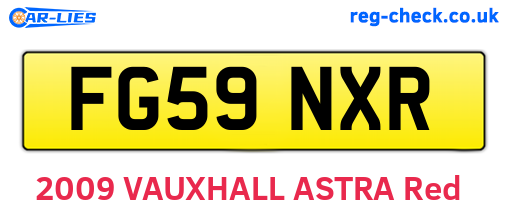 FG59NXR are the vehicle registration plates.