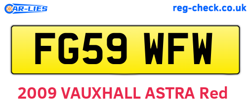 FG59WFW are the vehicle registration plates.