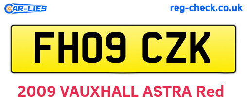 FH09CZK are the vehicle registration plates.