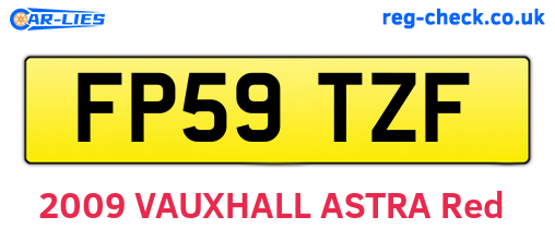 FP59TZF are the vehicle registration plates.