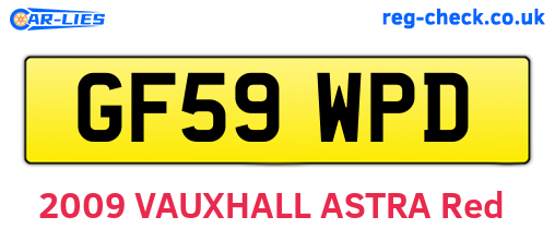 GF59WPD are the vehicle registration plates.