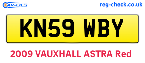 KN59WBY are the vehicle registration plates.