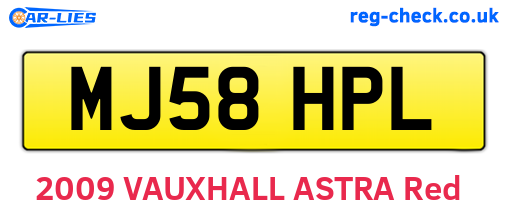 MJ58HPL are the vehicle registration plates.
