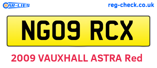 NG09RCX are the vehicle registration plates.