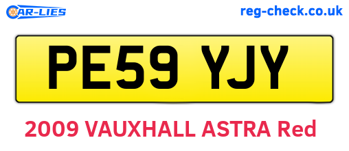 PE59YJY are the vehicle registration plates.