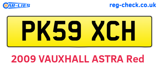 PK59XCH are the vehicle registration plates.
