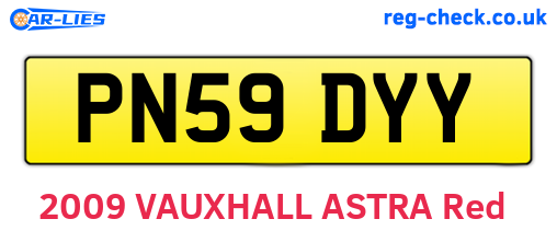 PN59DYY are the vehicle registration plates.