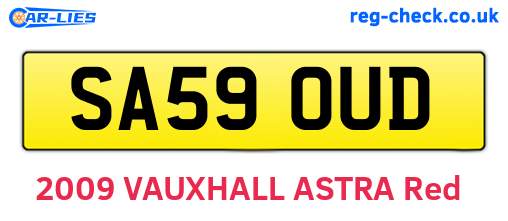SA59OUD are the vehicle registration plates.