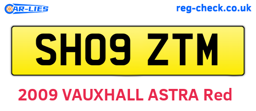 SH09ZTM are the vehicle registration plates.