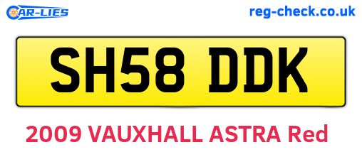 SH58DDK are the vehicle registration plates.