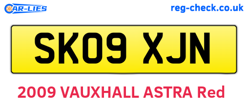 SK09XJN are the vehicle registration plates.
