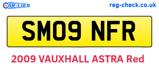 SM09NFR are the vehicle registration plates.