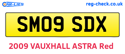 SM09SDX are the vehicle registration plates.
