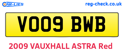 VO09BWB are the vehicle registration plates.