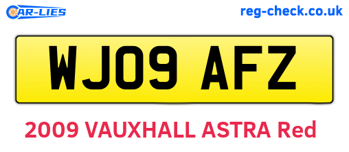 WJ09AFZ are the vehicle registration plates.