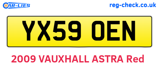 YX59OEN are the vehicle registration plates.