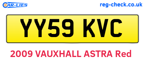 YY59KVC are the vehicle registration plates.