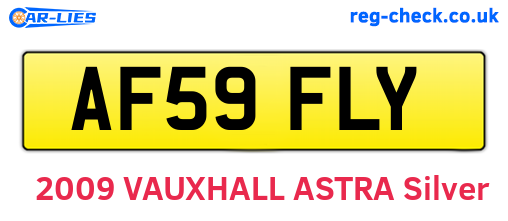 AF59FLY are the vehicle registration plates.