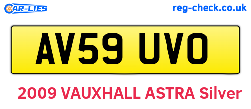 AV59UVO are the vehicle registration plates.