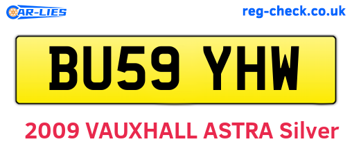 BU59YHW are the vehicle registration plates.