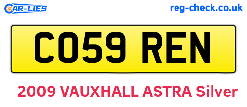 CO59REN are the vehicle registration plates.