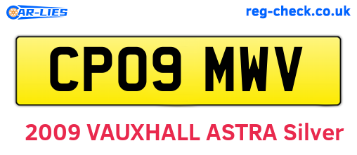 CP09MWV are the vehicle registration plates.
