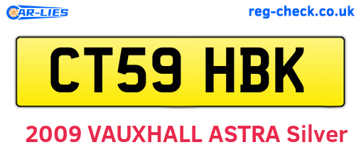 CT59HBK are the vehicle registration plates.