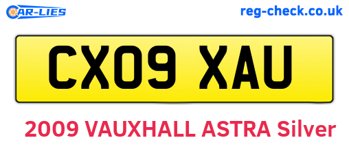 CX09XAU are the vehicle registration plates.