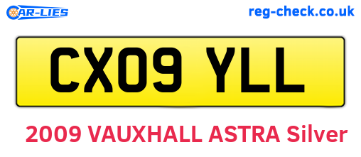 CX09YLL are the vehicle registration plates.