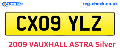 CX09YLZ are the vehicle registration plates.