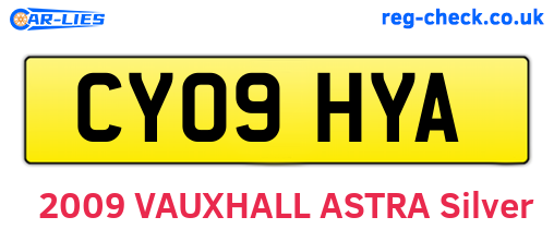 CY09HYA are the vehicle registration plates.