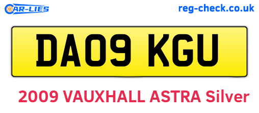 DA09KGU are the vehicle registration plates.