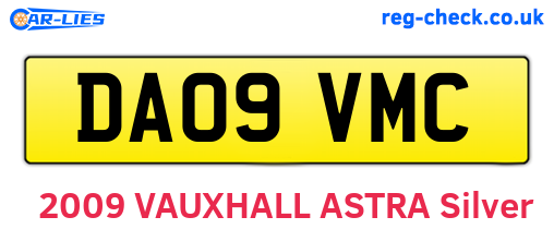 DA09VMC are the vehicle registration plates.