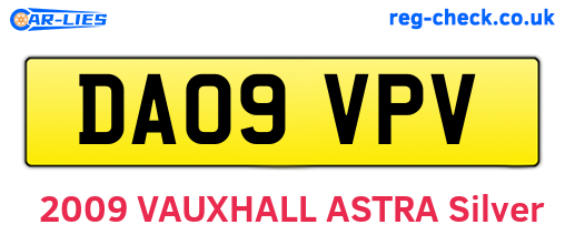 DA09VPV are the vehicle registration plates.