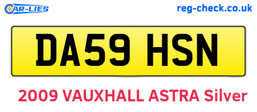 DA59HSN are the vehicle registration plates.
